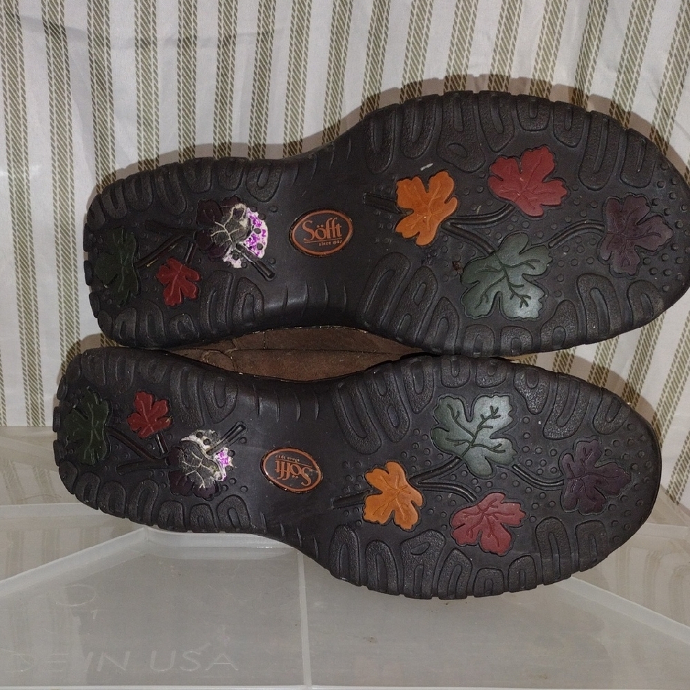 Sofft Nwot Patchwork Suede Convertible Brown Shea… - image 4